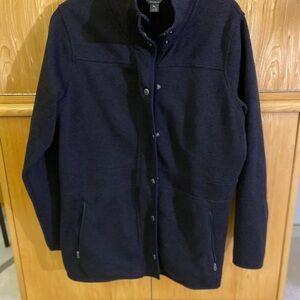 Eddie Bauer Women's Cozy Black Knit Jacket